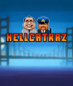 Explore the exciting world of Hellcatraz slot by Relax Gaming, featuring a quirky prisoner and a guard with the infamous Alcatraz prison and San Francisco skyline in the background. This image depicts the adventure and mischief of an prison break-themed game, ideal for fans of retro gaming, delivering a nostalgic escape. 