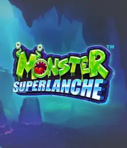 Dive into the spooky depths with Monster Superlanche slot by Pragmatic Play, showcasing a colorful and playful monster logo before a shadowy cave background. This image portrays the thrilling experience of a monster-themed game, great for fans of monster slots, providing a fantastic adventure. 